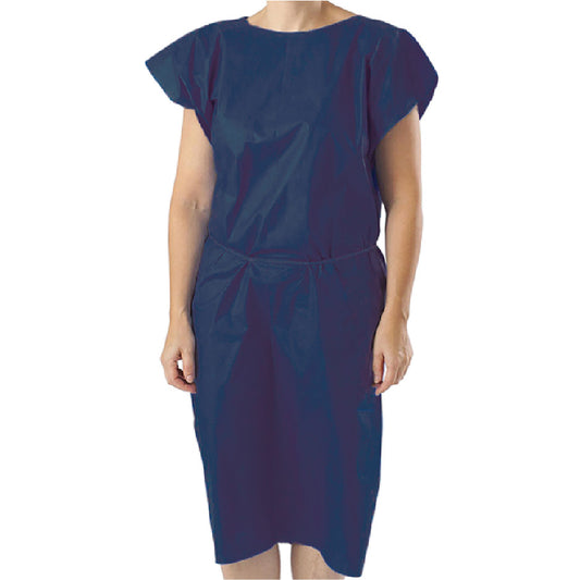 X-RAY PATIENT EXAMINATION GOWN SLEEVELESS NON-WOVEN DARK BLUE CARTON - 100