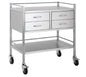 Stainless Steal Trolley - 4 Drawers